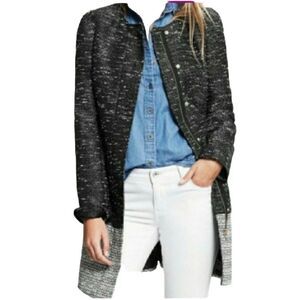 Tweed Boucle Large Jacket Overcoat Peacoat Driving‎ Coat Capsule Banana Republic